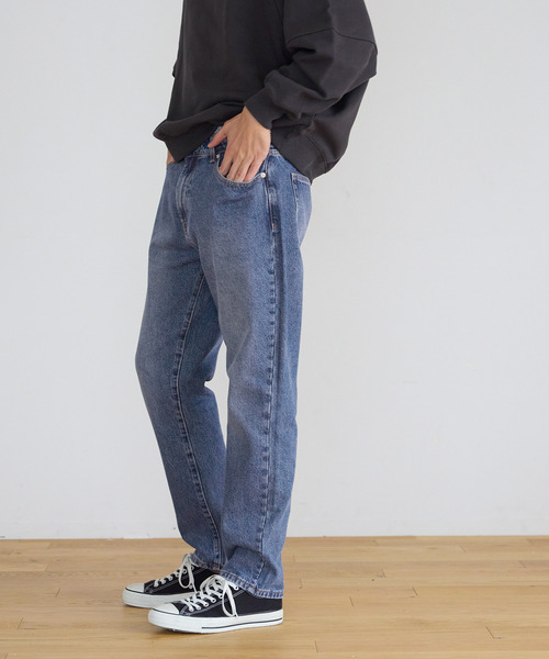 coca(coca)(コカ)の「スリムテーパードデニムパンツ(デニムパンツ・メンズ・ブルー/ライトグレー・XL/M/L)」の6枚目の写真