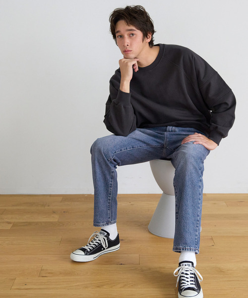coca(coca)(コカ)の「スリムテーパードデニムパンツ(デニムパンツ・メンズ・ブルー/ライトグレー・XL/M/L)」の7枚目の写真