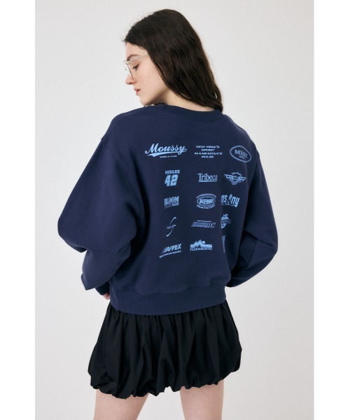 moussy - かとし着用♡MOUSSY ETERNITE プルオーバー♡今季新作完売新品 MOUSSY トレーナー スウェット RHINESTONE CROPPED プルオーバー