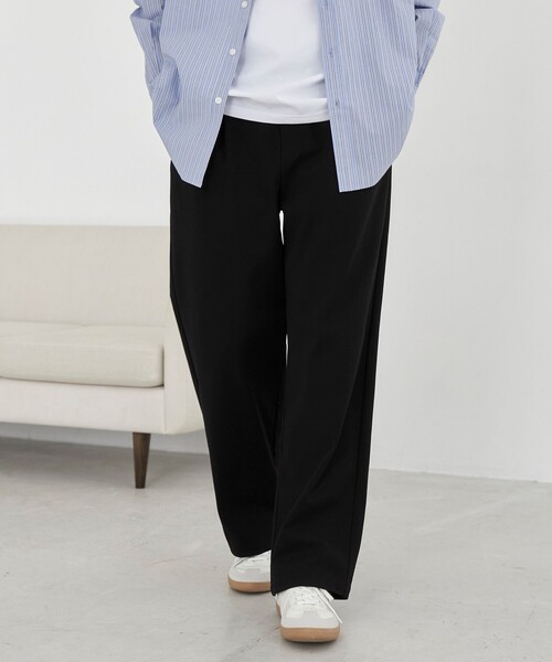 coen（コーエン）の「極楽ワイドパンツ（スラックス・メンズ・ネイビー/ブラック・L/M/S/XL）」の2枚目の写真