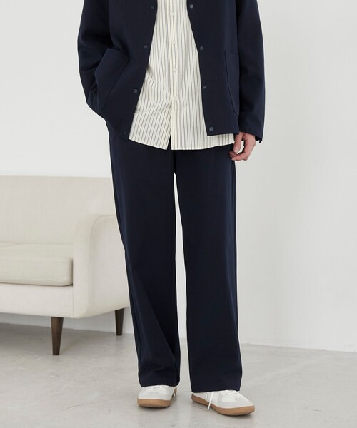 coen（コーエン）の「極楽ワイドパンツ（スラックス・メンズ・ネイビー/ブラック・L/M/S/XL）」の3枚目の写真