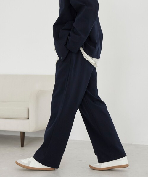 coen（コーエン）の「極楽ワイドパンツ（スラックス・メンズ・ネイビー/ブラック・L/M/S/XL）」の5枚目の写真