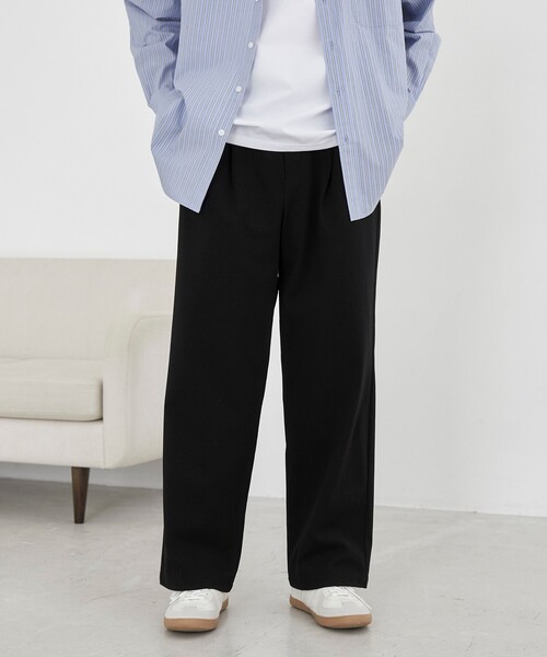 coen（コーエン）の「極楽ワイドパンツ（スラックス・メンズ・ネイビー/ブラック・L/M/S/XL）」の9枚目の写真
