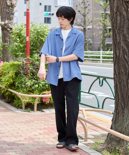 coen（コーエン）の「極楽ワイドパンツ（スラックス・メンズ・ネイビー/ブラック・L/M/S/XL）」の16枚目の写真