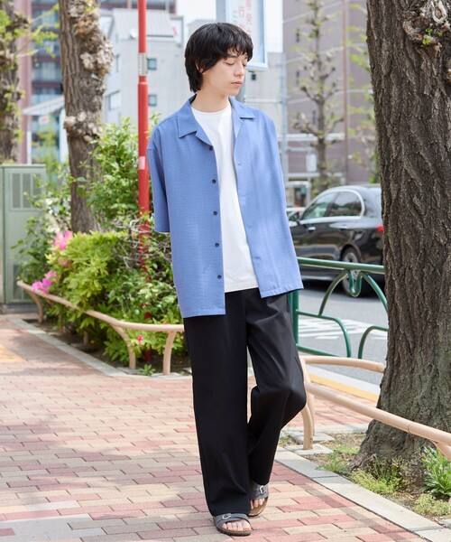 coen（コーエン）の「極楽ワイドパンツ（スラックス・メンズ・ネイビー/ブラック・L/M/S/XL）」の18枚目の写真