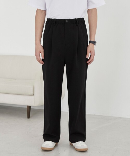 coen（コーエン）の「極楽ワイドパンツ（スラックス・メンズ・ネイビー/ブラック・L/M/S/XL）」の19枚目の写真