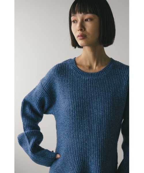 STYLEMIXER（スタイルミキサー）の「ニットフレアミニワンピース（ワンピース・レディース・ブルー/グレー・SMALL/MEDIUM）」の9枚目の写真