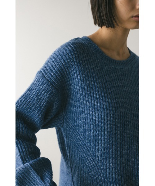 STYLEMIXER（スタイルミキサー）の「ニットフレアミニワンピース（ワンピース・レディース・ブルー/グレー・SMALL/MEDIUM）」の8枚目の写真