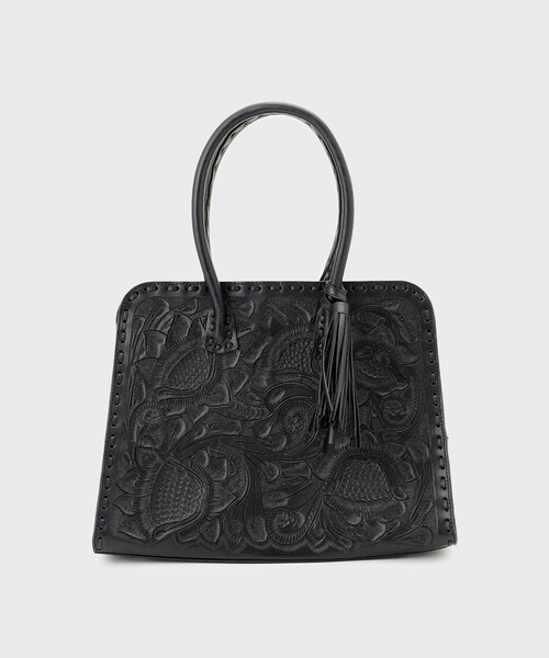 CARVING TRIBES(カービングトライブス)の「BostonBag(トートバッグ・レディース・ブラック/ブラウン系その他・FREE)」の1枚目の写真