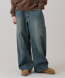 GLAZOS（グラソス）の「【大人向けサイズあり】デニム・ワイドカーブパンツ（デニムパンツ・キッズ）」
