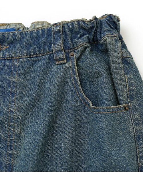 GLAZOS(グラソス)の「【大人向けサイズあり】デニム・ワイドカーブパンツ(デニムパンツ・キッズ・ブルー/インディゴブルー・LL/M/S/L)」の8枚目の写真