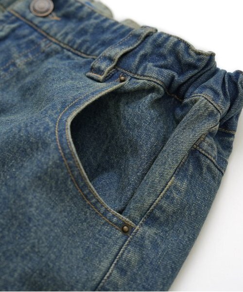 GLAZOS(グラソス)の「【大人向けサイズあり】デニム・ワイドカーブパンツ(デニムパンツ・キッズ・ブルー/インディゴブルー・LL/M/S/L)」の9枚目の写真
