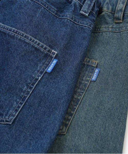 GLAZOS(グラソス)の「【大人向けサイズあり】デニム・ワイドカーブパンツ(デニムパンツ・キッズ・ブルー/インディゴブルー・LL/M/S/L)」の14枚目の写真