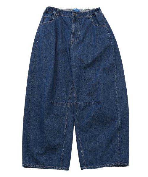 GLAZOS(グラソス)の「【大人向けサイズあり】デニム・ワイドカーブパンツ(デニムパンツ・キッズ・ブルー/インディゴブルー・LL/M/S/L)」の17枚目の写真