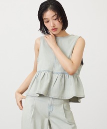 EDWIN（エドウィン）の「SOMETHING ペプラムデニムビスチェ（その他トップス）」