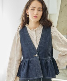 EDWIN（エドウィン）の「SOMETHING ペプラムデニムビスチェ（その他トップス）」