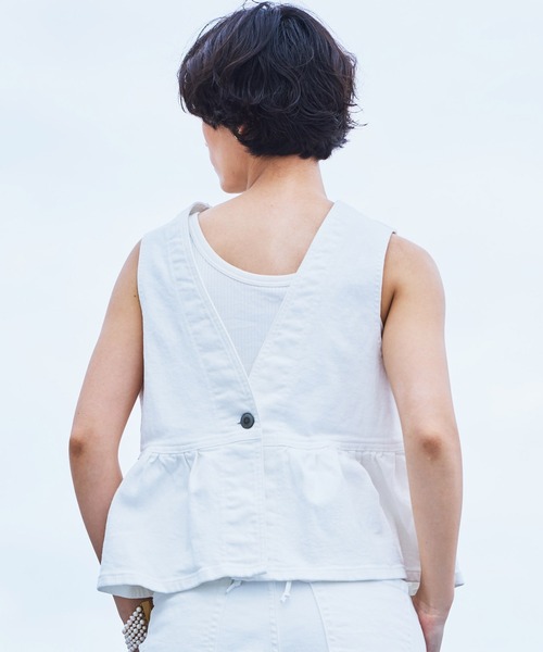 SOMETHING ペプラムデニムビスチェ（その他トップス）｜SOMETHING