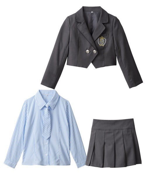 QUNTSTYLE（キュントスタイル）の「フォーマルスカートスーツ4点セット　(110～130cm)（スーツセット・キッズ・グレー/ベージュ・110/130/120）」の5枚目の写真