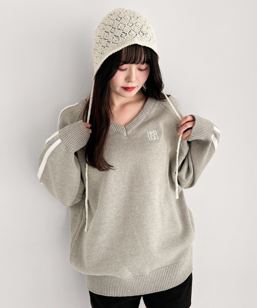 Heather（ヘザー）の「ラメニットボンネット  323486（ニットキャップ/ビーニー・レディース・アイボリー/ブラック・ONE SIZE）」の9枚目の写真