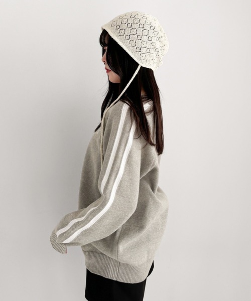 Heather（ヘザー）の「ラメニットボンネット  323486（ニットキャップ/ビーニー・レディース・アイボリー/ブラック・ONE SIZE）」の10枚目の写真