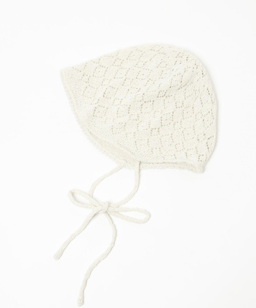 Heather（ヘザー）の「ラメニットボンネット  323486（ニットキャップ/ビーニー・レディース・アイボリー/ブラック・ONE SIZE）」の13枚目の写真