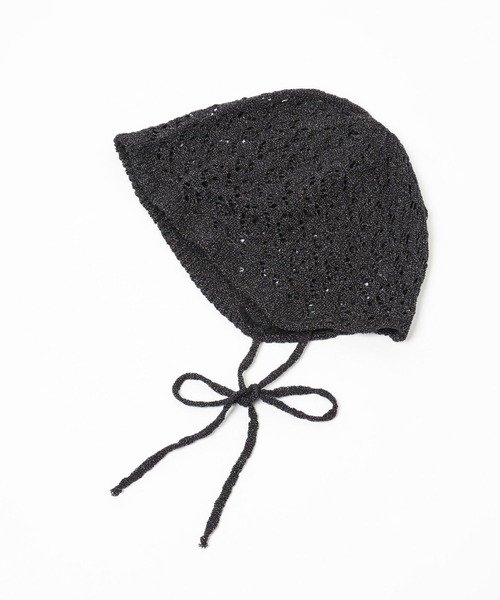 Heather（ヘザー）の「ラメニットボンネット  323486（ニットキャップ/ビーニー・レディース・アイボリー/ブラック・ONE SIZE）」の14枚目の写真