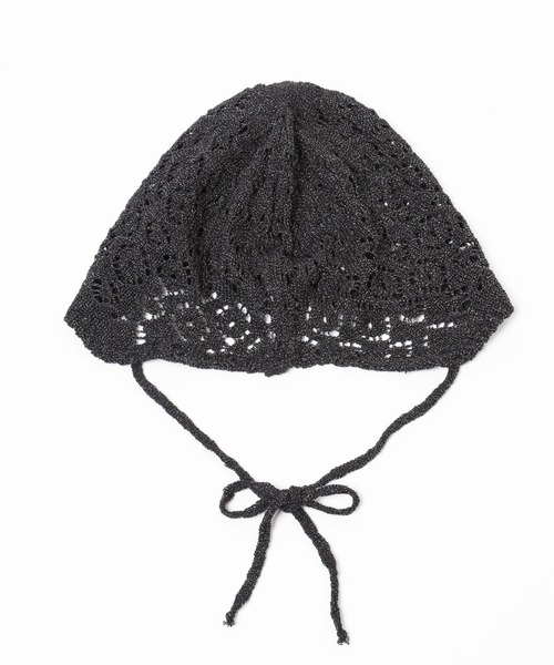 Heather（ヘザー）の「ラメニットボンネット  323486（ニットキャップ/ビーニー・レディース・アイボリー/ブラック・ONE SIZE）」の16枚目の写真