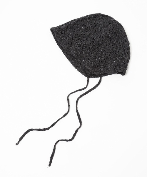 Heather（ヘザー）の「ラメニットボンネット  323486（ニットキャップ/ビーニー・レディース・アイボリー/ブラック・ONE SIZE）」の17枚目の写真