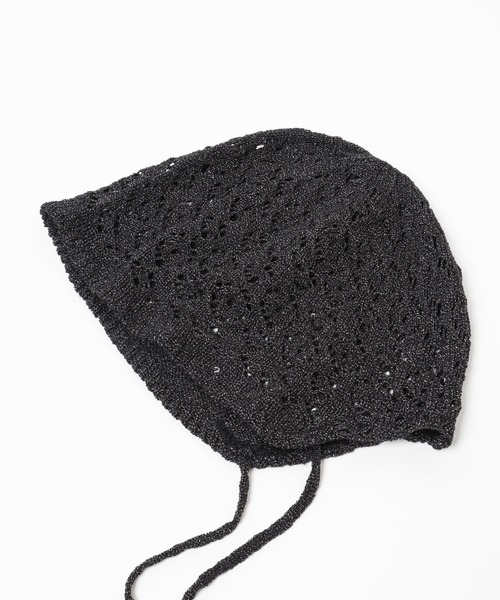 Heather（ヘザー）の「ラメニットボンネット  323486（ニットキャップ/ビーニー・レディース・アイボリー/ブラック・ONE SIZE）」の19枚目の写真