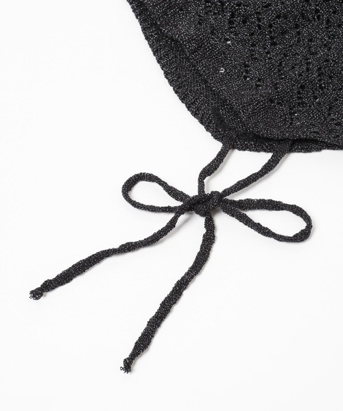 Heather（ヘザー）の「ラメニットボンネット  323486（ニットキャップ/ビーニー・レディース・アイボリー/ブラック・ONE SIZE）」の21枚目の写真