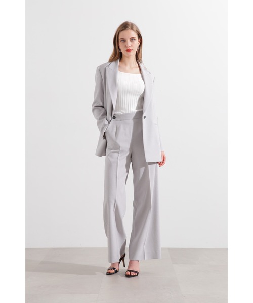 PINKY&DIANNE（ピンキーアンドダイアン）の「◆ストライプセットアップジャケット（テーラードジャケット・レディース・ベージュ/グレー・38/36）」の5枚目の写真