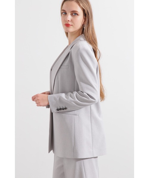 PINKY&DIANNE（ピンキーアンドダイアン）の「◆ストライプセットアップジャケット（テーラードジャケット・レディース・ベージュ/グレー・38/36）」の6枚目の写真