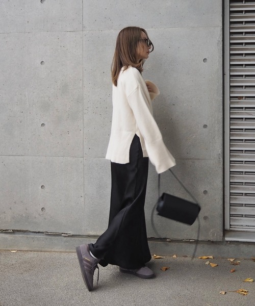 LAULEN（ローレン）の「oversize lib knit pullover /リブ切り替え オーバーサイズ ニット（ニット/セーター・レディース・アイボリー/グレー・FREE）」の14枚目の写真