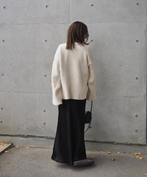 LAULEN（ローレン）の「oversize lib knit pullover /リブ切り替え オーバーサイズ ニット（ニット/セーター・レディース・アイボリー/グレー・FREE）」の15枚目の写真