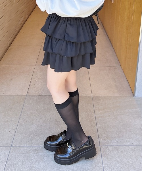 INGNI(イング)の「フリルミニスカパン/A(スカート・レディース・ブラック/オフホワイト・FREE)」の10枚目の写真