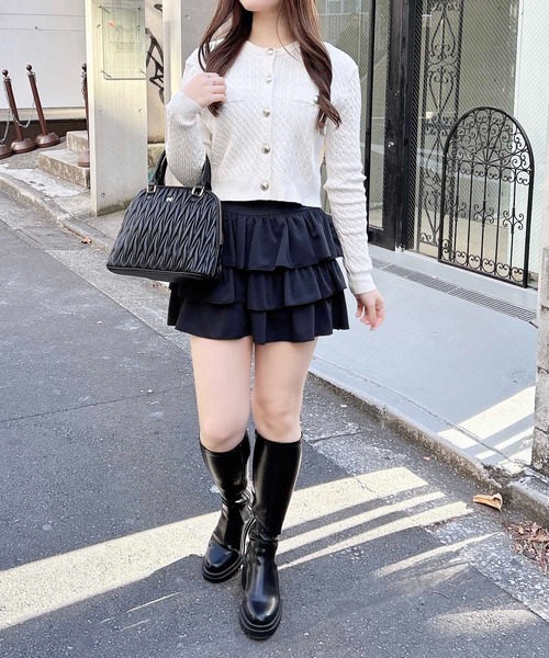 INGNI(イング)の「フリルミニスカパン/A(スカート・レディース・ブラック/オフホワイト・FREE)」の13枚目の写真