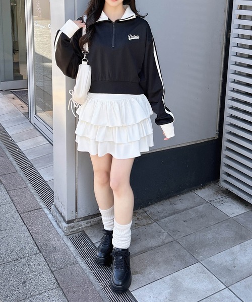 INGNI(イング)の「フリルミニスカパン/A(スカート・レディース・ブラック/オフホワイト・FREE)」の14枚目の写真