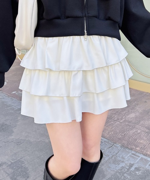 INGNI(イング)の「フリルミニスカパン/A(スカート・レディース・ブラック/オフホワイト・FREE)」の22枚目の写真