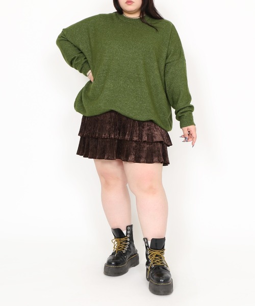 PUNYUS(プニュズ)の「ベロアプリーツティアードミニスカート(スカート・レディース・ブラック/ブラウン・1/2/4/3)」の18枚目の写真