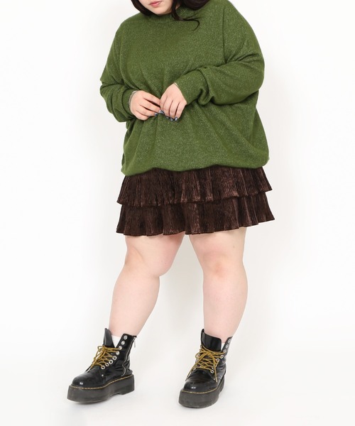 PUNYUS(プニュズ)の「ベロアプリーツティアードミニスカート(スカート・レディース・ブラック/ブラウン・1/2/4/3)」の16枚目の写真