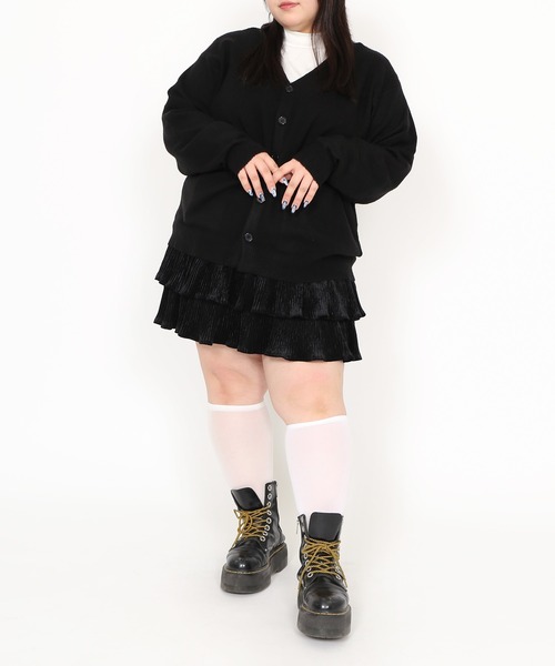 PUNYUS(プニュズ)の「ベロアプリーツティアードミニスカート(スカート・レディース・ブラック/ブラウン・1/2/4/3)」の13枚目の写真