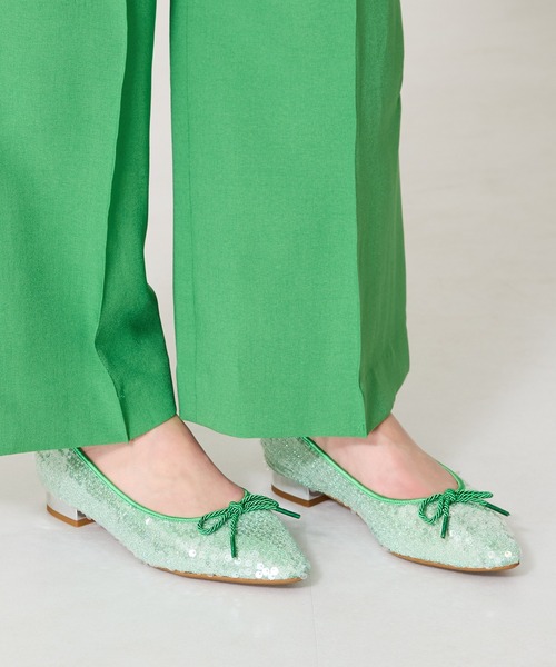 ORiental TRaffic（オリエンタルトラフィック）の「スパンコールバレエシューズ/51109（バレエシューズ・レディース・イエロー/シルバー/グリーン・42/41/40/39/38/37/36/35/34）」の14枚目の写真