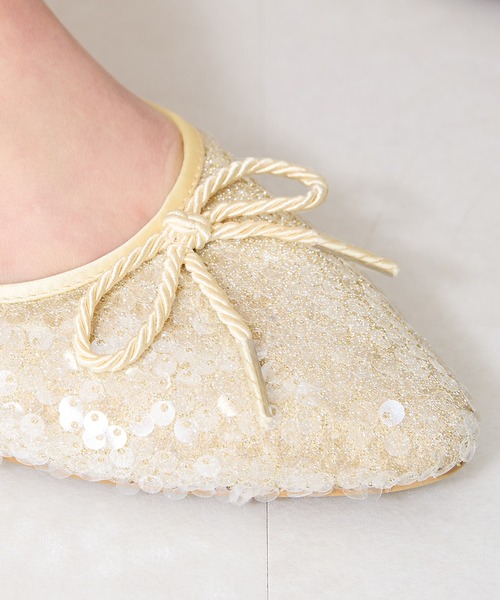 ORiental TRaffic（オリエンタルトラフィック）の「スパンコールバレエシューズ/51109（バレエシューズ・レディース・イエロー/シルバー/グリーン・42/41/40/39/38/37/36/35/34）」の19枚目の写真