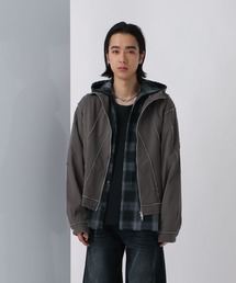 HARE | キリカエカットオフシャツブルゾン(HARE)(シャツ/ブラウス)