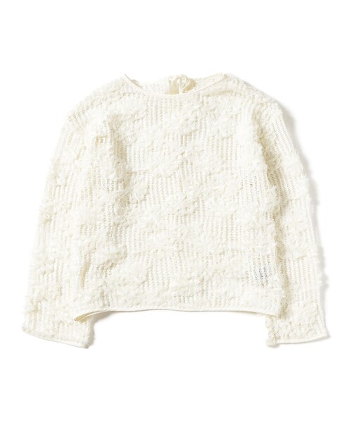 Ray BEAMS（レイビームス）の「メッシュ テープ シシュウ トップス（Tシャツ/カットソー・レディース・ホワイト系その他6/ブラック・ONE SIZE）」の11枚目の写真