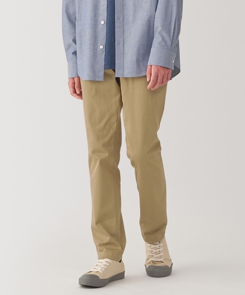 無印良品（ムジルシリョウヒン）の「紳士　ストレッチチノスリムパンツ（チノパンツ・メンズ・カーキ系/チャコールグレー/ブラック/ライトベージュ・73/76/85/79/82）」の3枚目の写真