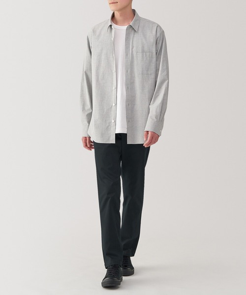 無印良品（ムジルシリョウヒン）の「紳士　ストレッチチノスリムパンツ（チノパンツ・メンズ・カーキ系/チャコールグレー/ブラック/ライトベージュ・73/76/85/79/82）」の5枚目の写真