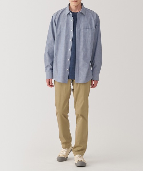 無印良品（ムジルシリョウヒン）の「紳士　ストレッチチノスリムパンツ（チノパンツ・メンズ・カーキ系/チャコールグレー/ブラック/ライトベージュ・73/76/85/79/82）」の22枚目の写真