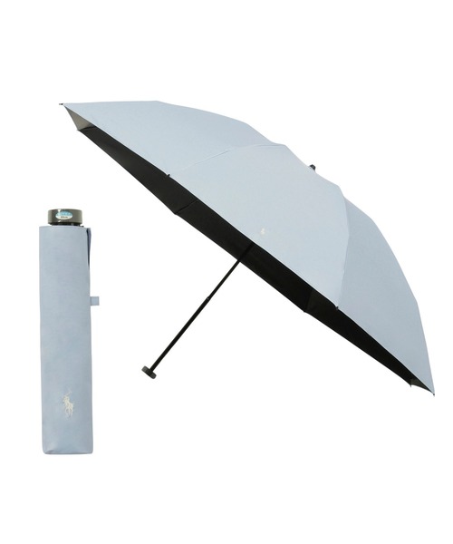 新品★ポロラルフローレン★軽量 ポロポニー晴雨兼用折りたたみ日傘雨傘★ホワイト白 遮光 晴雨兼用折りたたみ日傘 軽量 60cm 'ワンポイント ポロポニー