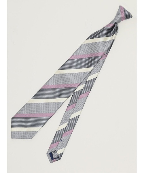 【シルク100％】スーティスト 日本製 シルクストライプ柄 ネクタイ 8.0cm幅